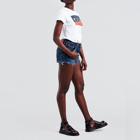Levi's Women's 32317-0038 501 Short Short, Color:Blue (Echo Park 0038) Size: W29 - Picture 3 of 14